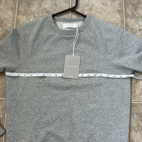 NWT Everlane The French Terry Crewneck Longsleeve Heather Grey XXS neutral - Picture 12 of 12
